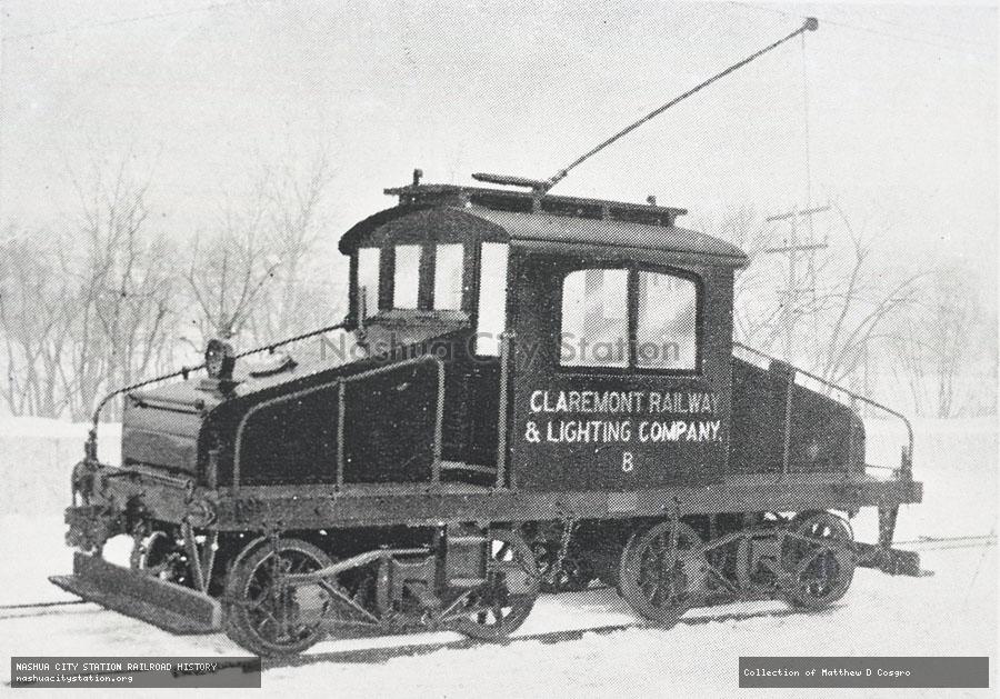 Negative: Claremont Railway & Lighting Co. locomotive B